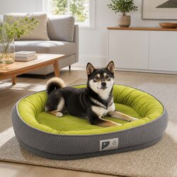 Oval Pet Bed Kennel Comfort Nest for Dogs Cats All-Round Restful Sleep Large