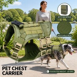 Tactical Chest Rig Outdoor Gear Organizer with Poop Bag Holder Green Strap