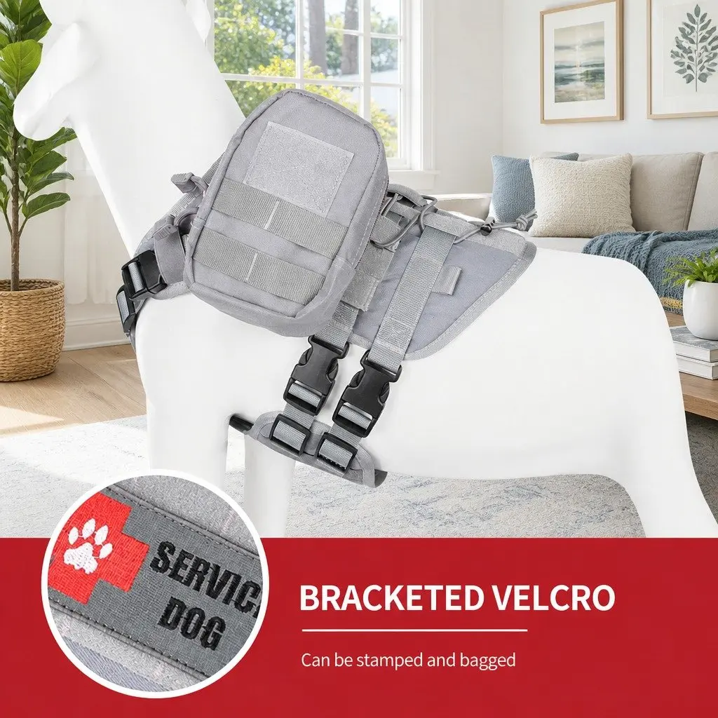 Dog Harness Breathable Mesh Vest Large Grey for Walking Training Gear