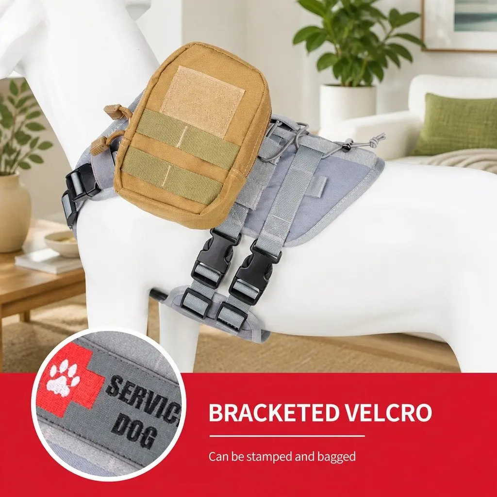 Adjustable Dog Harness Vest for Small Large Dogs Grey M Chest Strap Walking