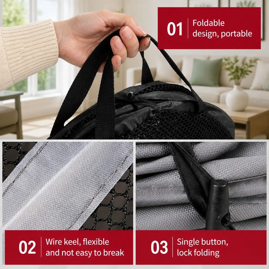 Foldable Pet Carrier Bag Portable Travel Transport 123x58x58cm Grey Oxford Cloth