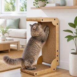 Cat Scratch Board Cardboard Lounge Vertical Furniture Scratcher Pet Bed