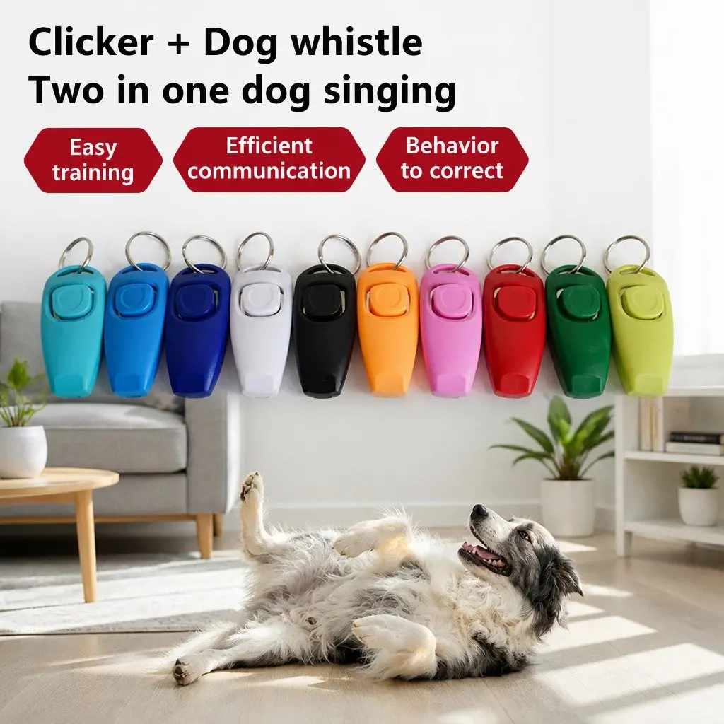 Dog Training Whistle Two-in-One Training Marker 7.5cm Orange