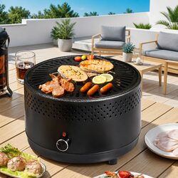 Outdoor Charcoal BBQ Grill Stove Oven Camping Barbecue Adjustable Heat Control