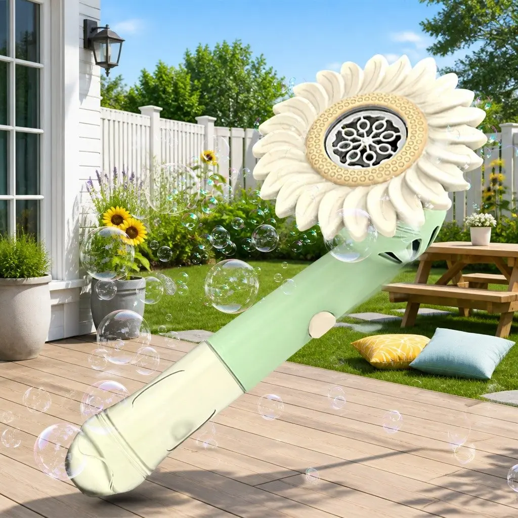 Bubble Toy Automatic Handheld Bubble Machine Green Summer Outdoor Fun