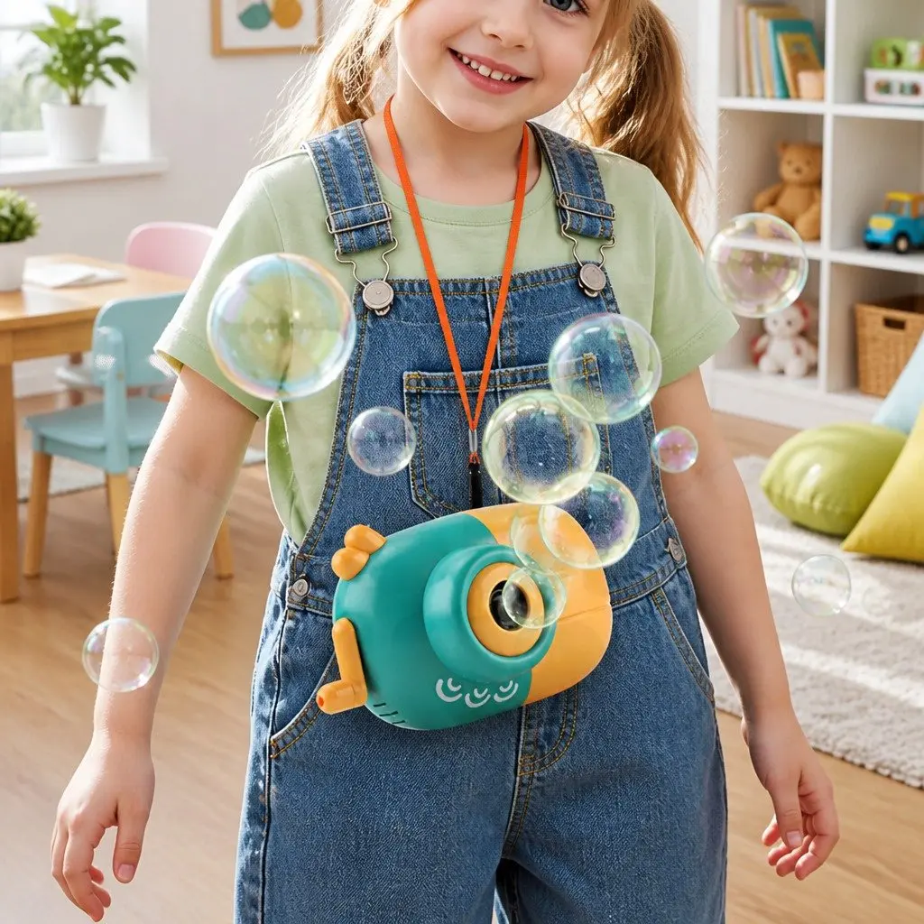 Bubble Machine Handheld Toy Automatic Bubble Blower Lightweight ABS for Kids